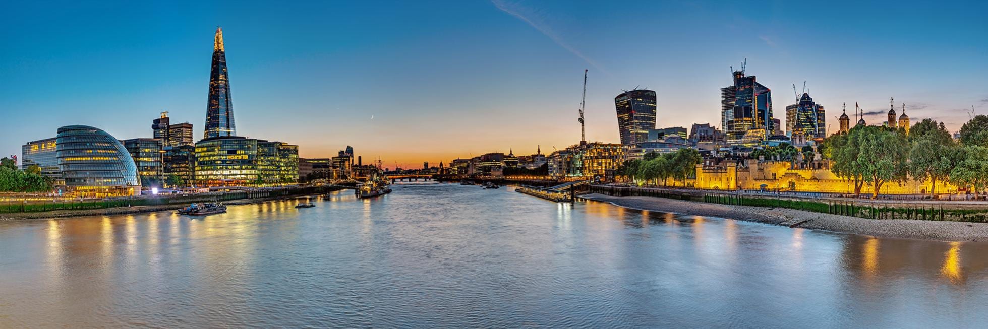 Panorama of River Thames London